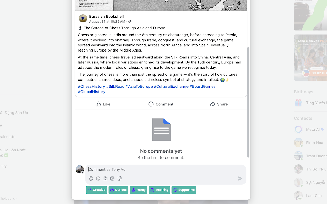 Grow your followers on Facebook with VibeReply's AI content generation